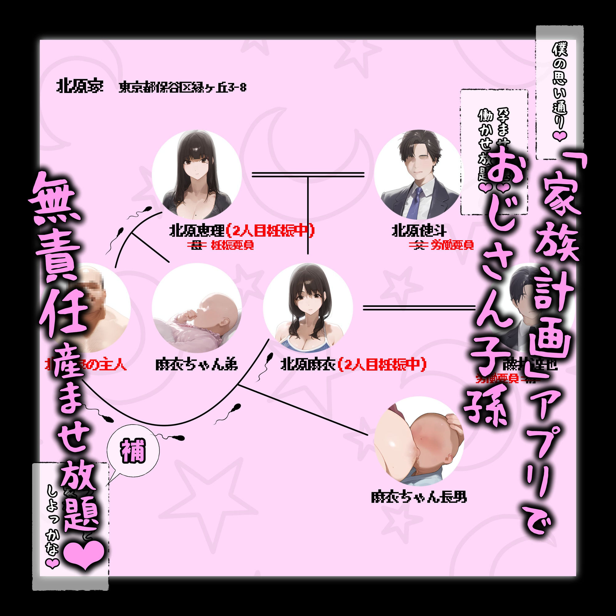「家族計画」アプリでおじさん子孫、無責任産ませ放題・補 サンプル10ページ目