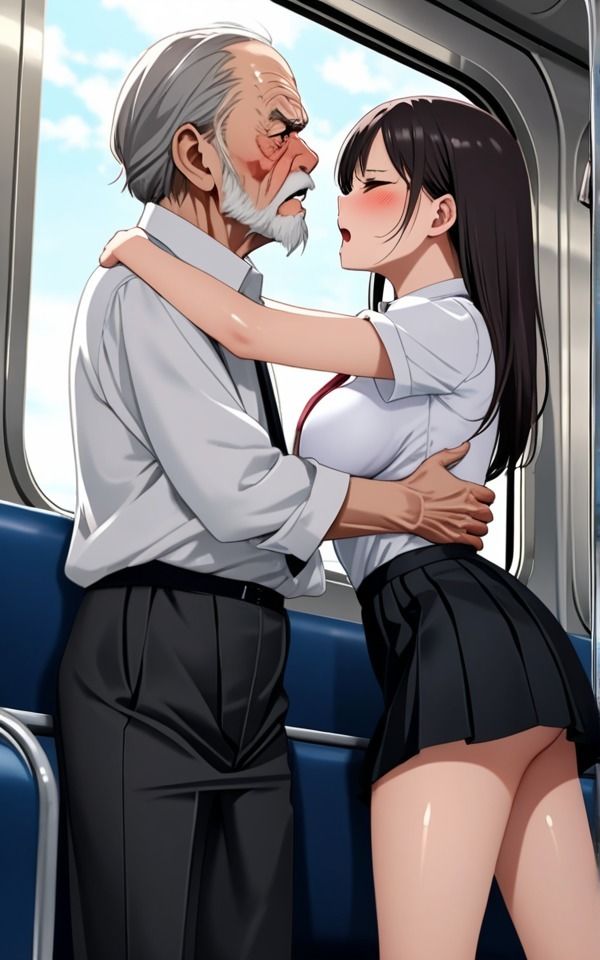 おじさん痴●は許さないわ電車から降りたら通報するね 学校帰り制服女子は巨乳で気が強い サンプル10ページ目