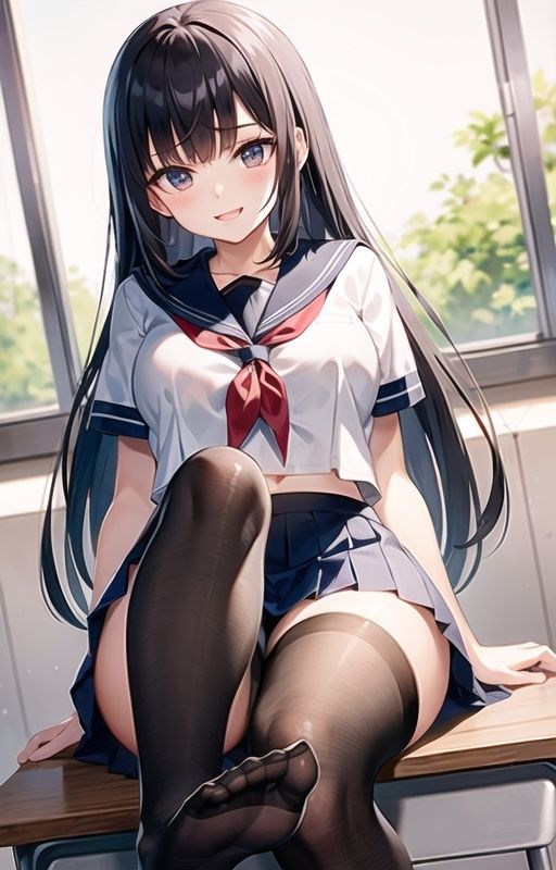 タイツ女子校生を呼び出して教室ぱこぱこタイム サンプル1ページ目