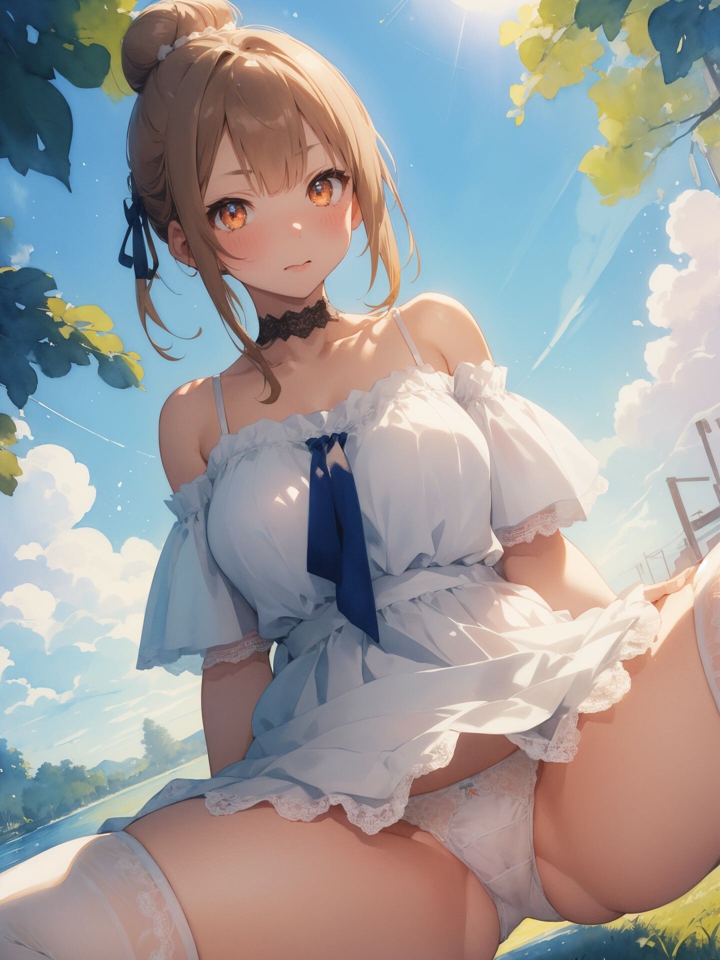 姪っ子JDとデート中に無理やりパンツ見せてもらう サンプル8ページ目
