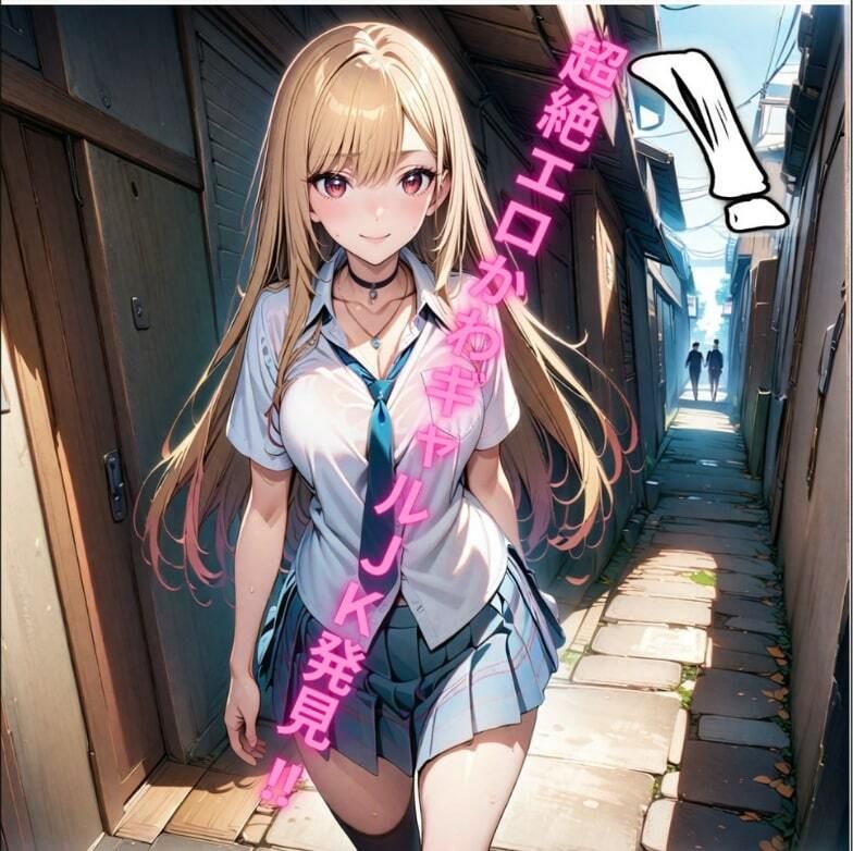 ハゲギ〇ス！！ STAGE 14 ver1 金髪巨乳ギャルJKの海〇をストー〇ングして俺のもんにしてやったw サンプル1ページ目