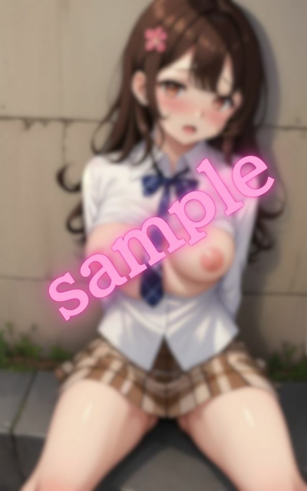 僕は彼女と手を繋いで歩いている途中我慢できず誰も居ない路上でおっぱいを見せてもらってオ〇ニーをした サンプル2ページ目