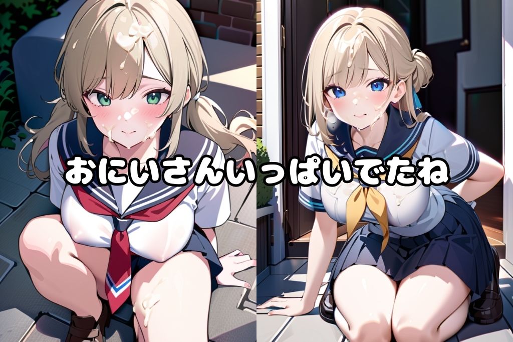 制服JKにぶっかけ サンプル2ページ目