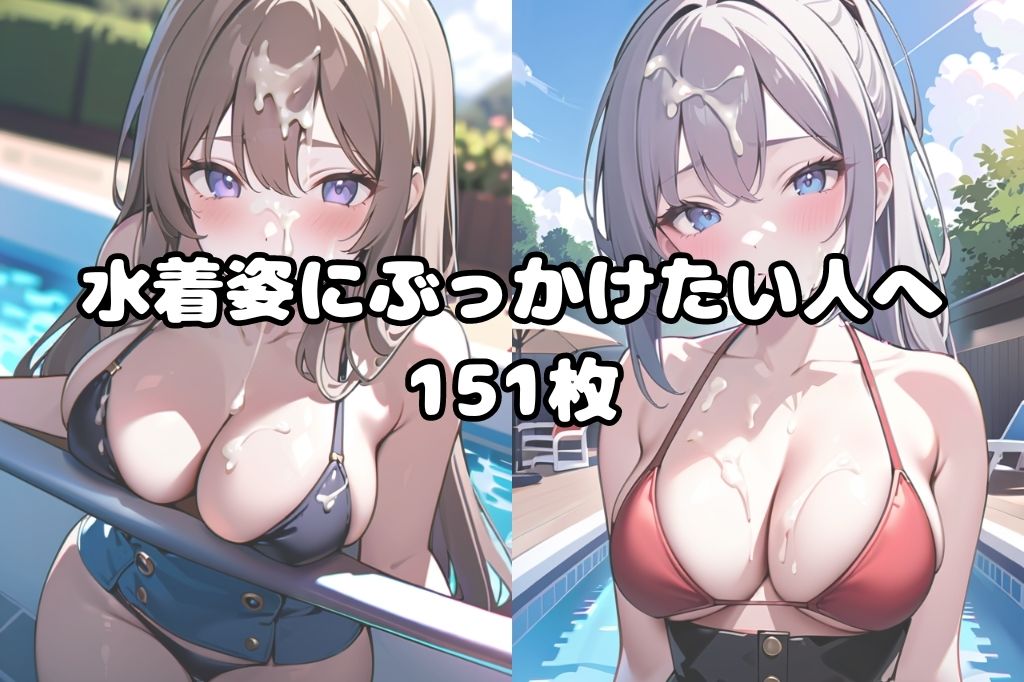 彼女の水着姿に興奮してぶっかけちゃった サンプル1ページ目