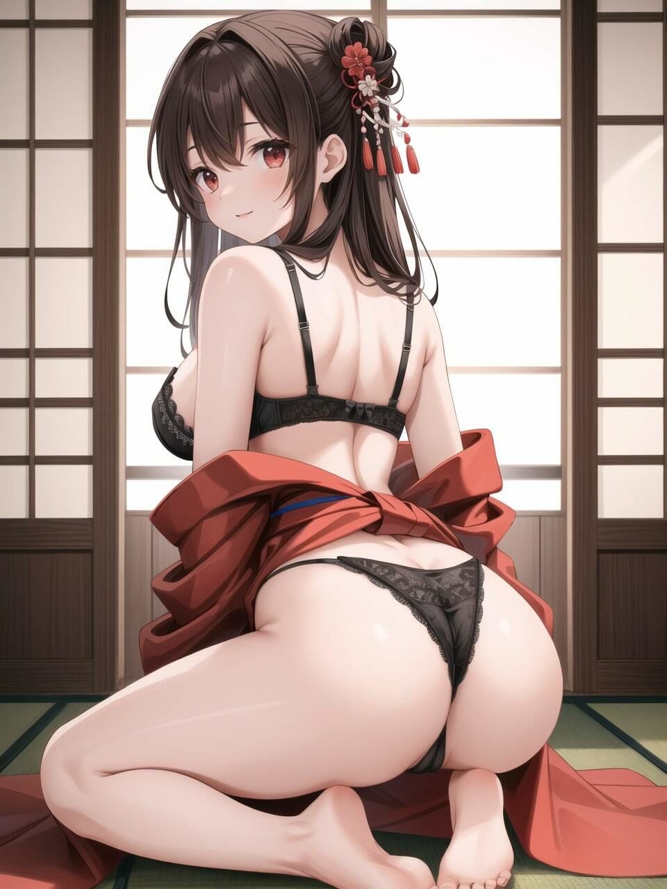 着物女子着衣〜下着〜本番 サンプル3ページ目