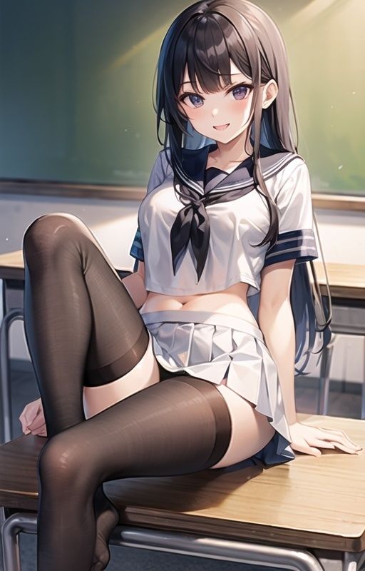 黒タイツを破られ激しいピストンで中出しされる制服少女たち サンプル1ページ目