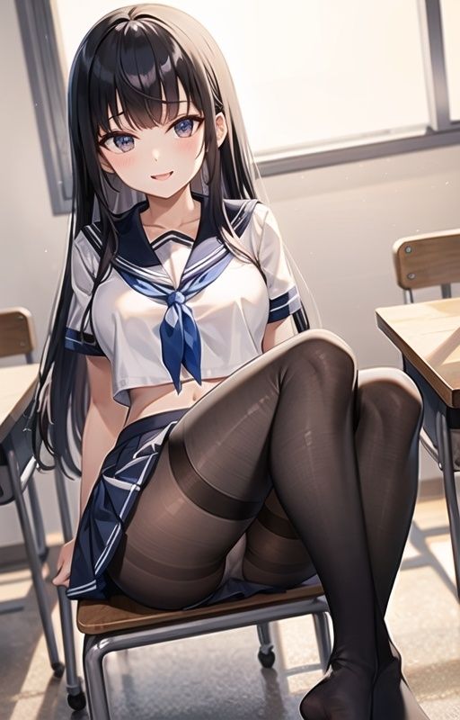 黒タイツを破られ激しいピストンで中出しされる制服少女たち サンプル7ページ目