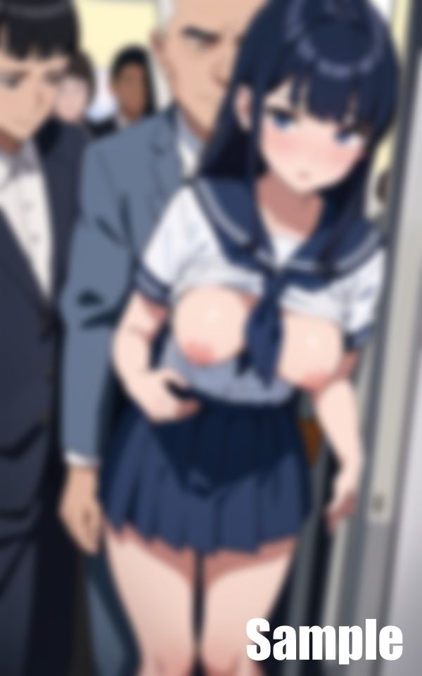 女学生の通学電車内での日常風景 サンプル4ページ目