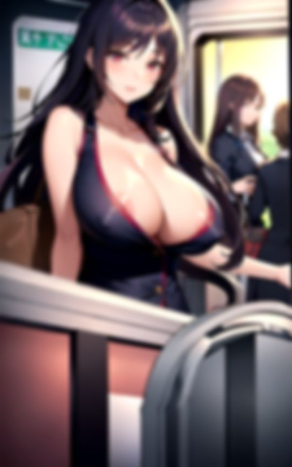 通勤電車の爆乳姉さん サンプル4ページ目