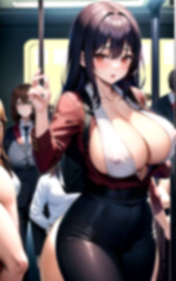 通勤電車の爆乳姉さん サンプル5ページ目