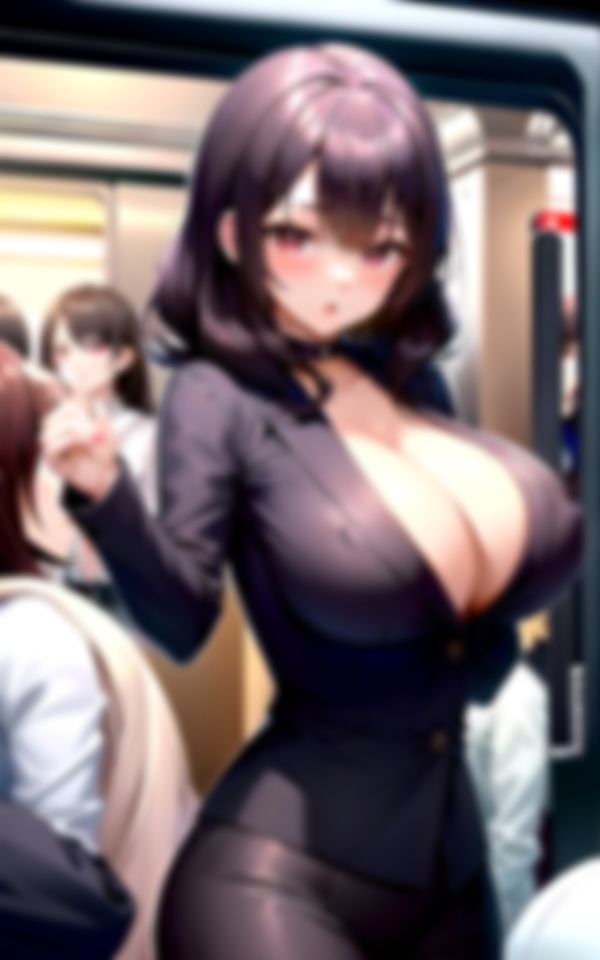 通勤電車の爆乳姉さん サンプル6ページ目
