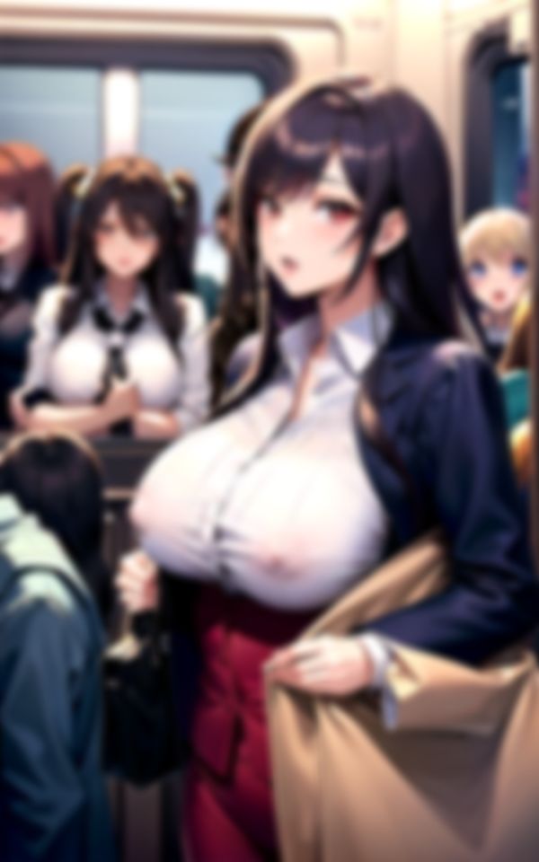 通勤電車の爆乳姉さん サンプル7ページ目