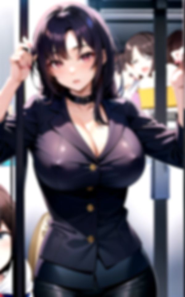 通勤電車の爆乳姉さん サンプル9ページ目