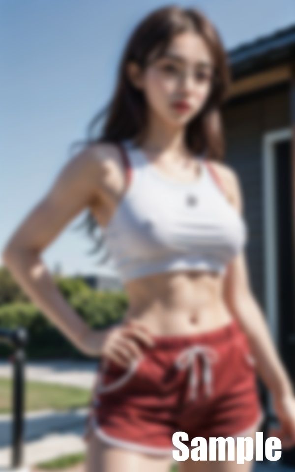 ジムでトレーニングするメガネ女子たち サンプル3ページ目