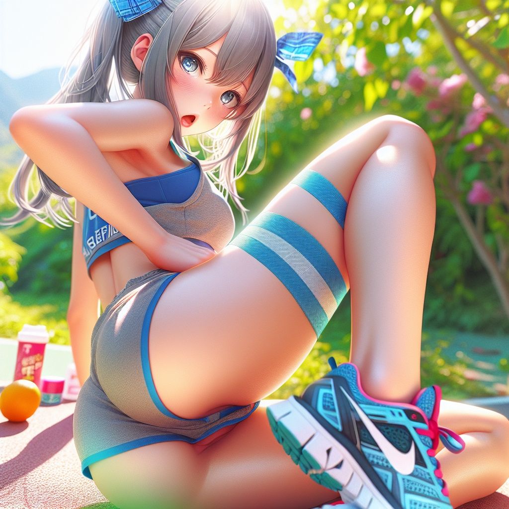 陸上女子・汗だく・汗染みフェチ専用 滴る汗 CG集 サンプル1ページ目
