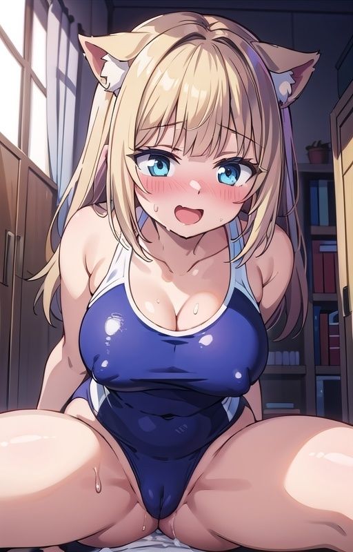 ぷにぷにスク水ボディを責めてピュピュっと大量発射！！ サンプル4ページ目