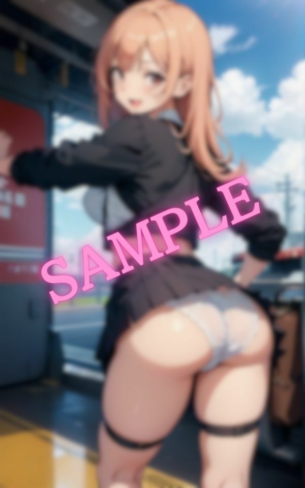 駅でたまに見かけけるパンツが見えている美少女達 サンプル2ページ目