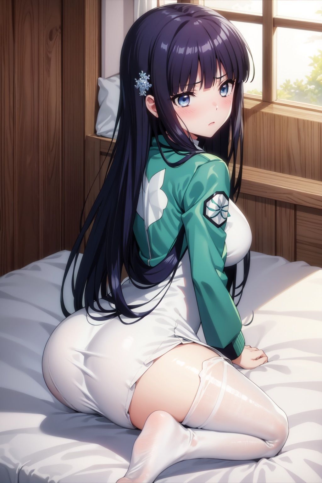 魔法科○校の◯等生 司波◯雪 制服・水着タイツCG集 サンプル5ページ目