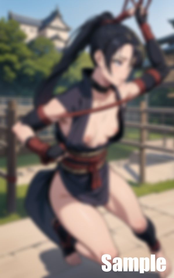 拘束されたくノ一 女忍者 サンプル1ページ目