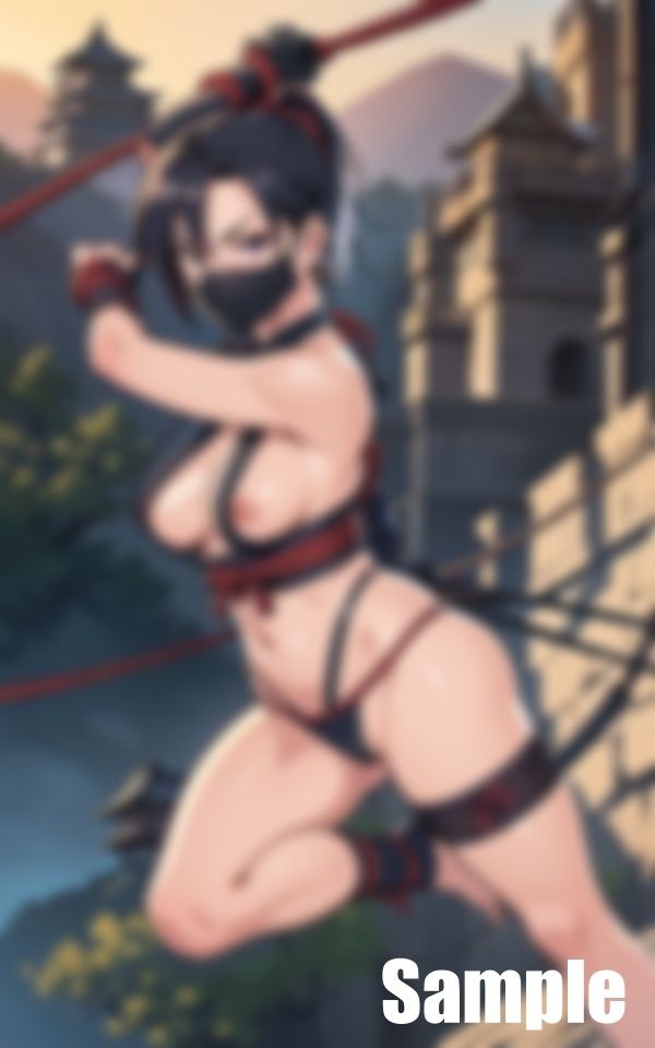 拘束されたくノ一 女忍者 サンプル3ページ目