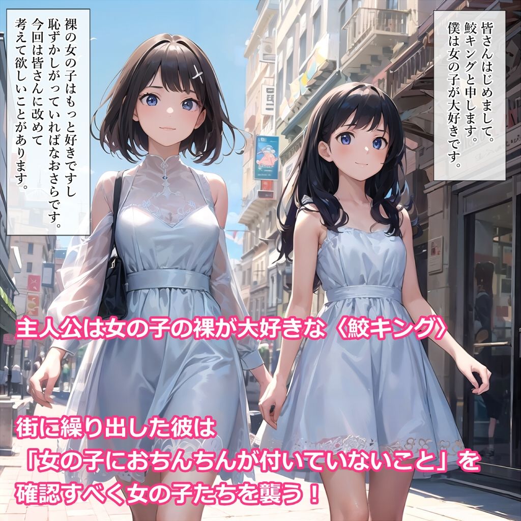 おちんちんが付いていないのを確かめられる女の子たち サンプル1ページ目
