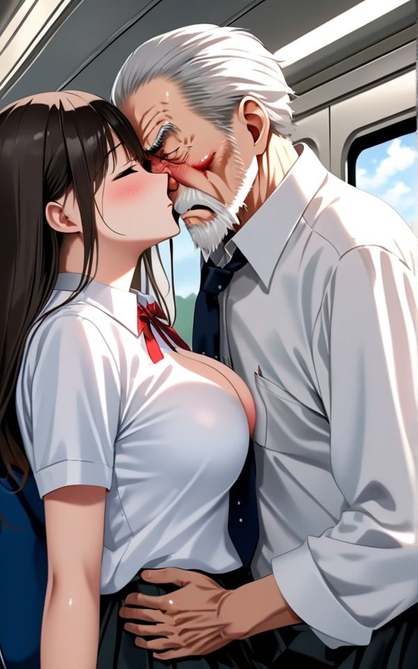 夏の電車は痴●に狙われやすい おじさんは欲求不満を抑えきれずに学校帰りの制服女子を触る 巨乳女子は清純派 サンプル4ページ目