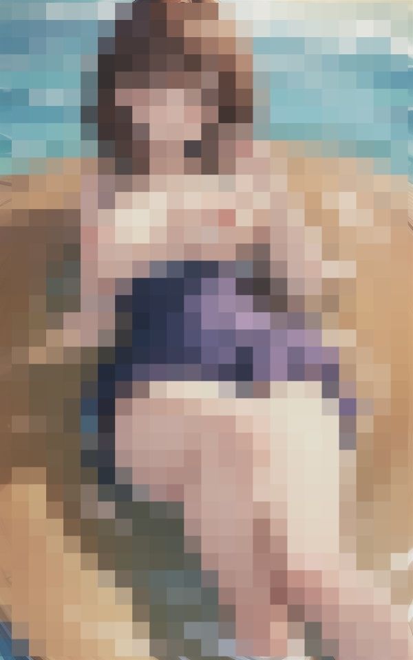 SEXY水着の巨乳美女「一緒に遊ぼ？」 サンプル2ページ目