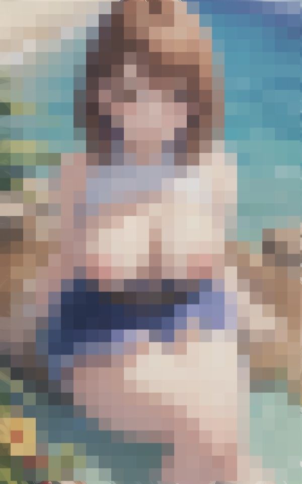 SEXY水着の巨乳美女「一緒に遊ぼ？」 サンプル6ページ目