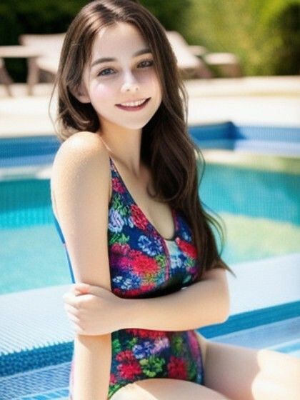 外国人留学生の水着姿が可愛いAI美少女写真集 Vo1.03（100ページ） サンプル1ページ目
