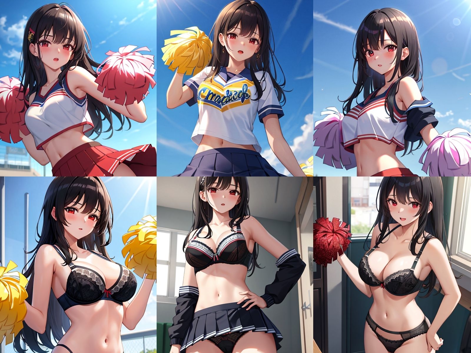 チンポ応援してくれる黒髪チアガールが中出しセックスで孕みボテ腹になるまで サンプル1ページ目