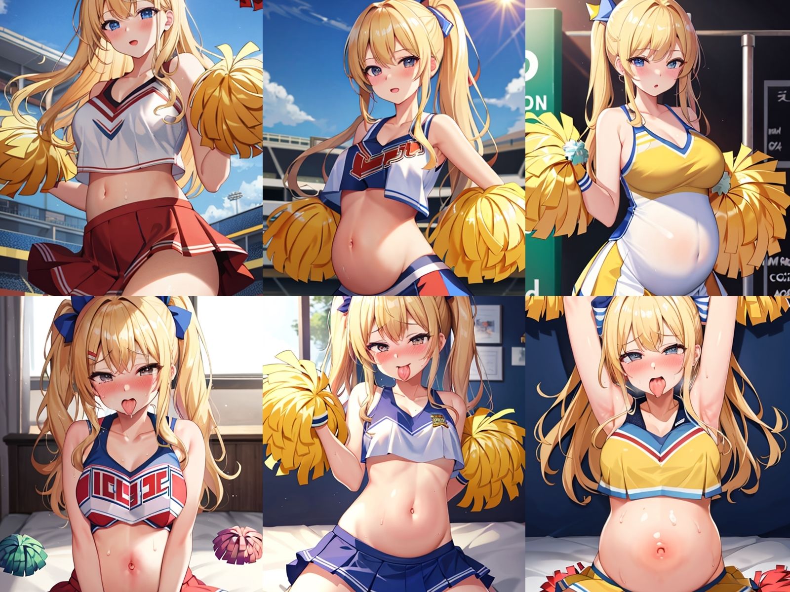 チンポ応援してくれる金髪チアガールが中出しセックスで孕みボテ腹になるまで サンプル3ページ目