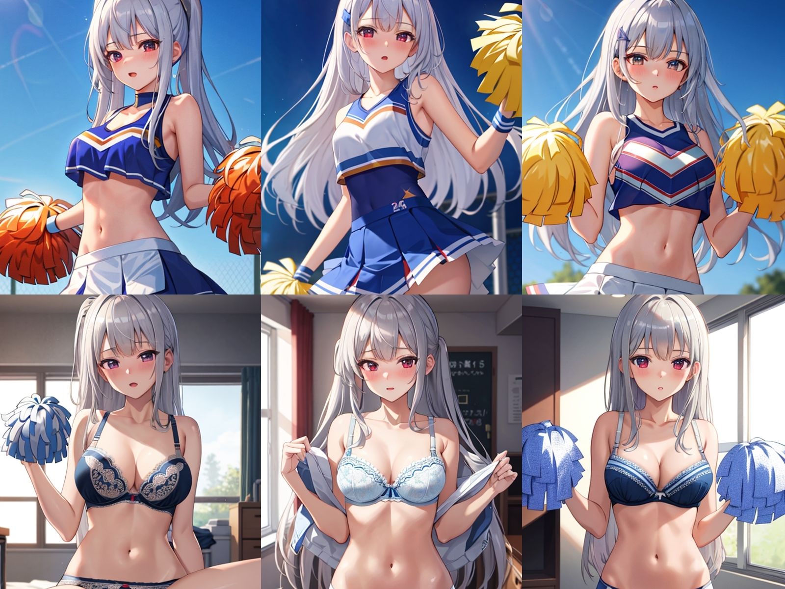 チンポ応援してくれる銀髪チアガールが中出しセックスで孕みボテ腹になるまで サンプル1ページ目