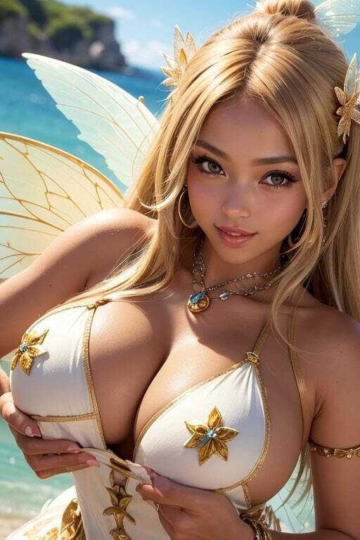 AIグラビア写真集 爆乳ギャル妖精 サンプル2ページ目