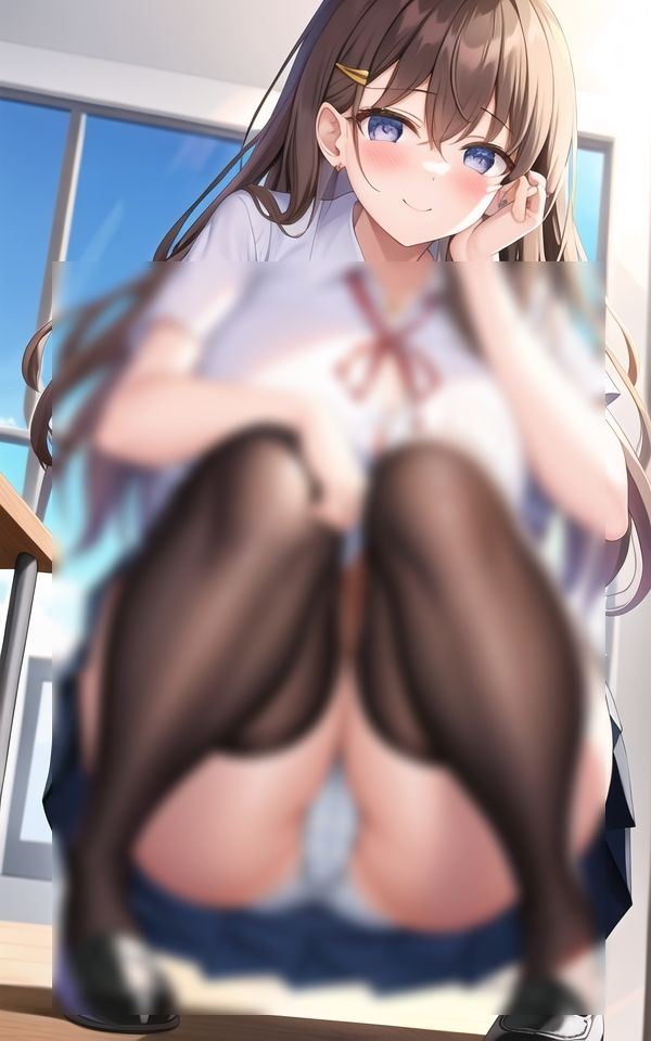 巨乳美女とM字パンチラ 〜丸見えだね〜 サンプル2ページ目