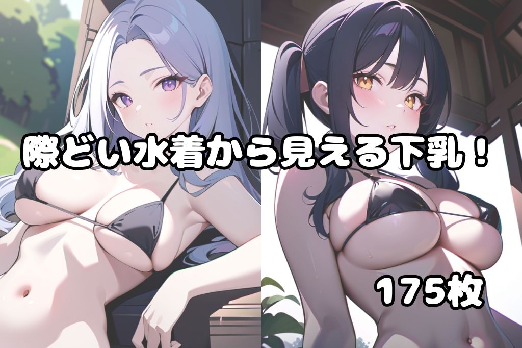 下乳が見える三角ビキニ サンプル1ページ目