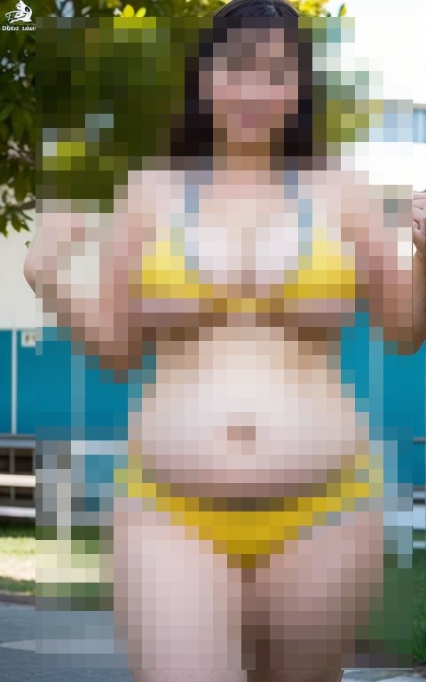 プールに行ったら隣人の奥様が一人でスクール水着を着て男を誘ってた サンプル4ページ目