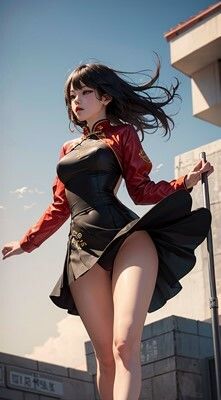 チャイナドレスでパンチラ美人 サンプル5ページ目