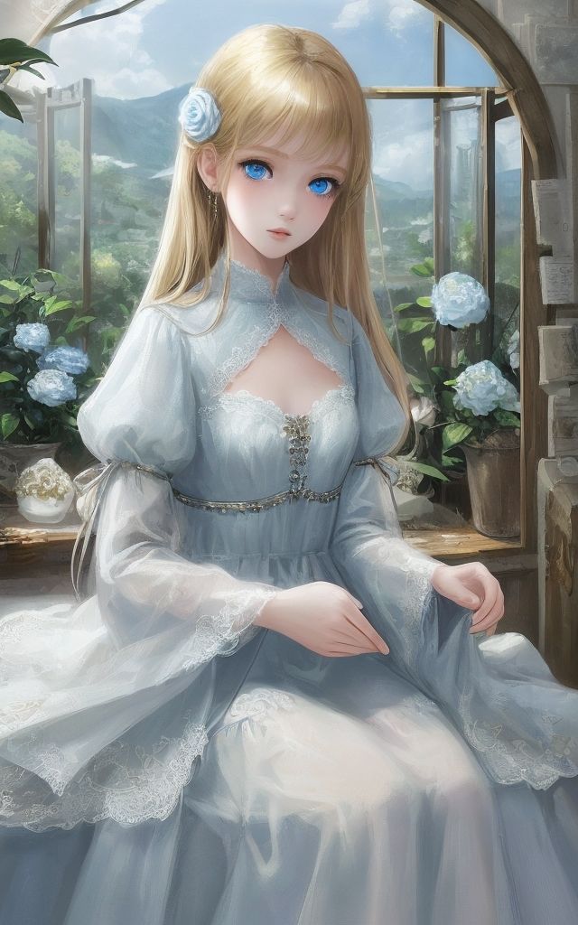 Transparent lingerie and flower サンプル1ページ目