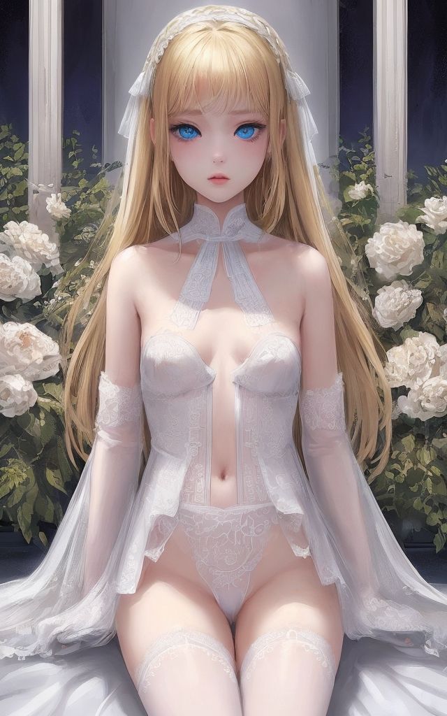 Transparent lingerie and flower サンプル2ページ目