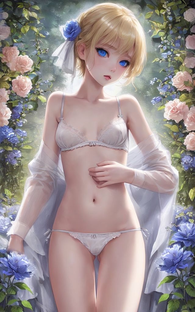 Transparent lingerie and flower サンプル3ページ目