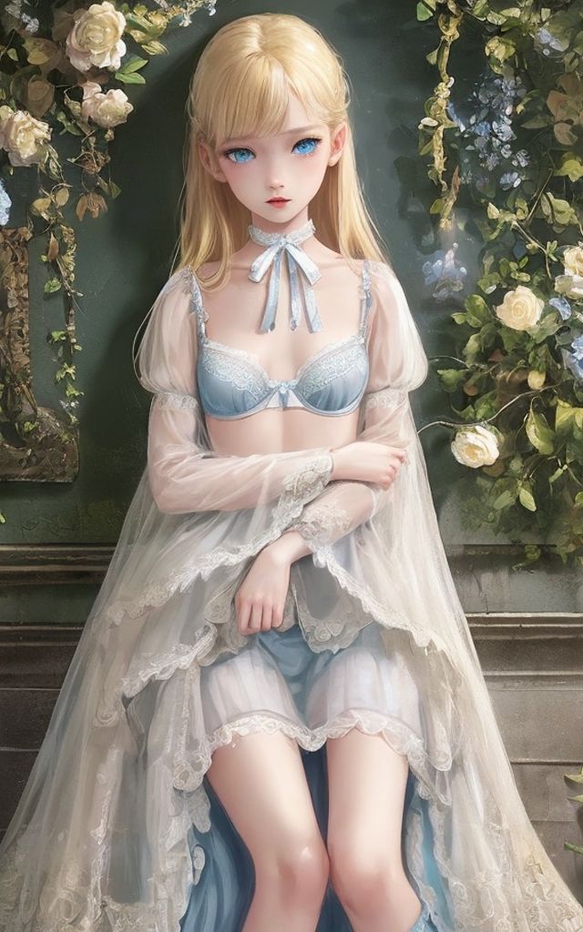 Transparent lingerie and flower サンプル5ページ目