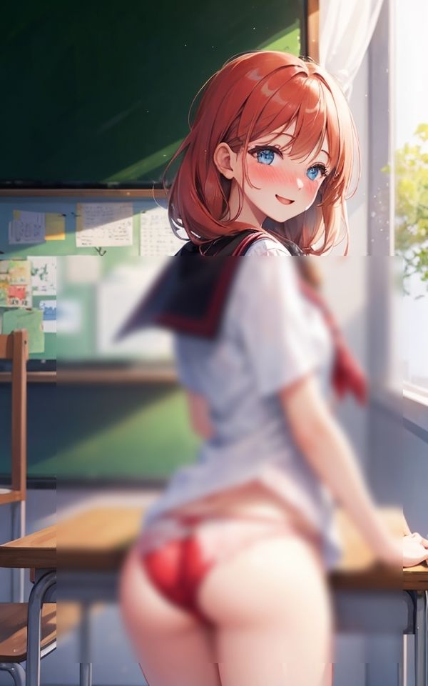 教室で見せるパンチラ女子 サンプル2ページ目