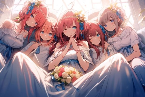 【ドレス美少女28】ウエディングドレス×アイドルグループ サンプル9ページ目