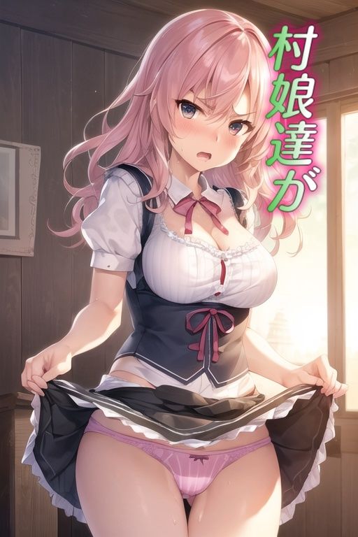 嫌な顔でスカートたくし上げてパンツ見せる娘〜村娘編〜 サンプル1ページ目