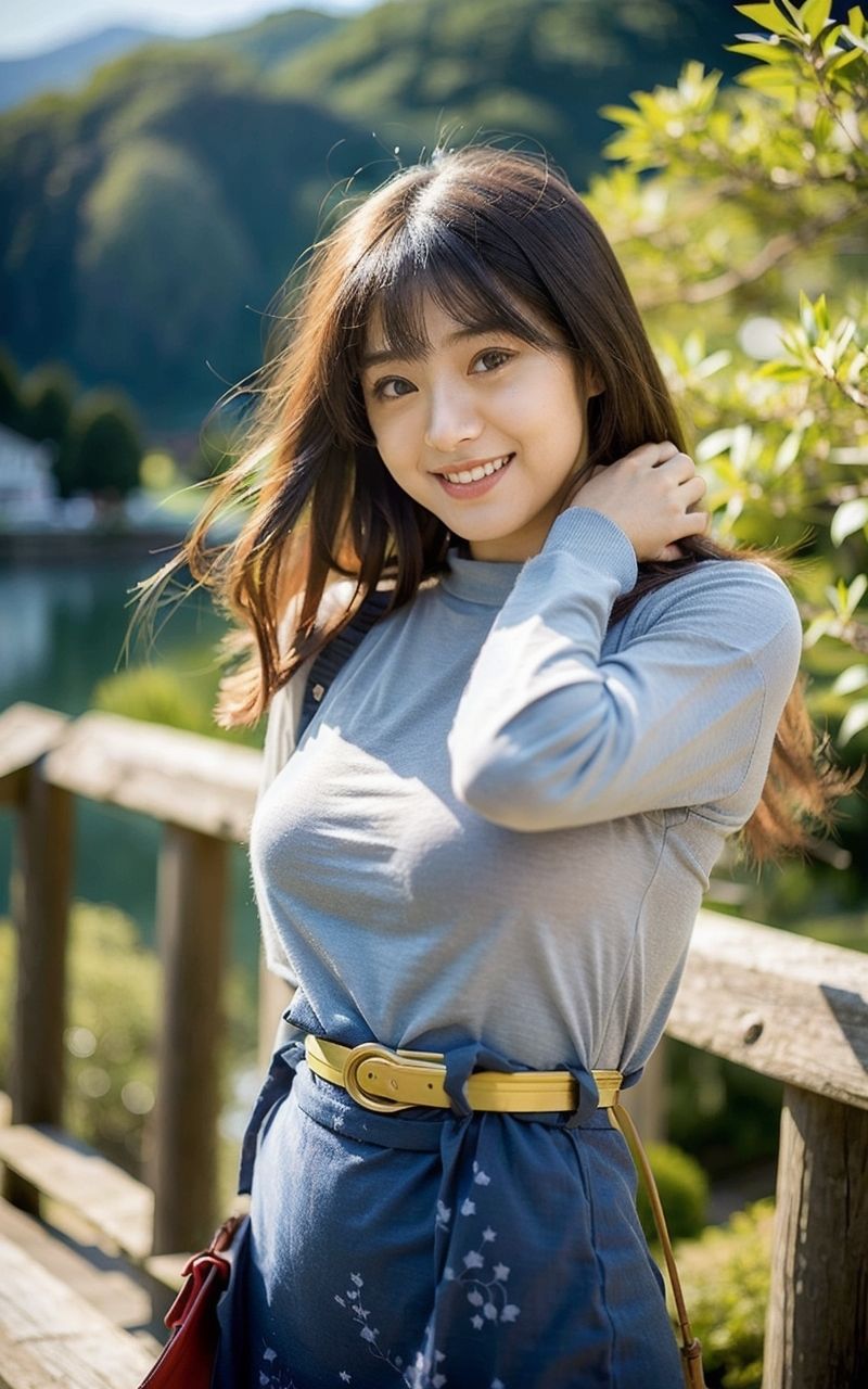 美人彼女と過ごす休日2「今日は開放的な気分」【AI美女グラビア写真集】 サンプル1ページ目