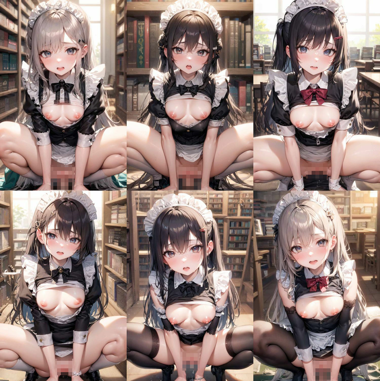 図書館で犯●れる貧乳メイド サンプル2ページ目