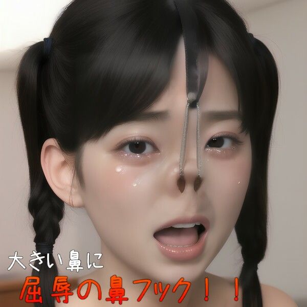 鼻フェチのための大きい鼻を持つ女の子たち〜鼻フックを添えて〜 サンプル3ページ目