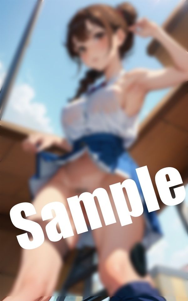 ノーパンを下から覗き見〜童顔の巨乳美女が恥ずかしい姿に… サンプル4ページ目