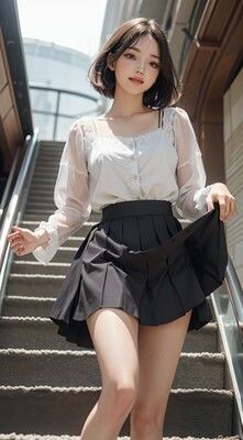 美女たちのスカートめくり サンプル2ページ目