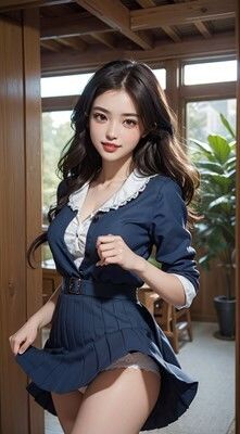 美女たちのスカートめくり サンプル5ページ目